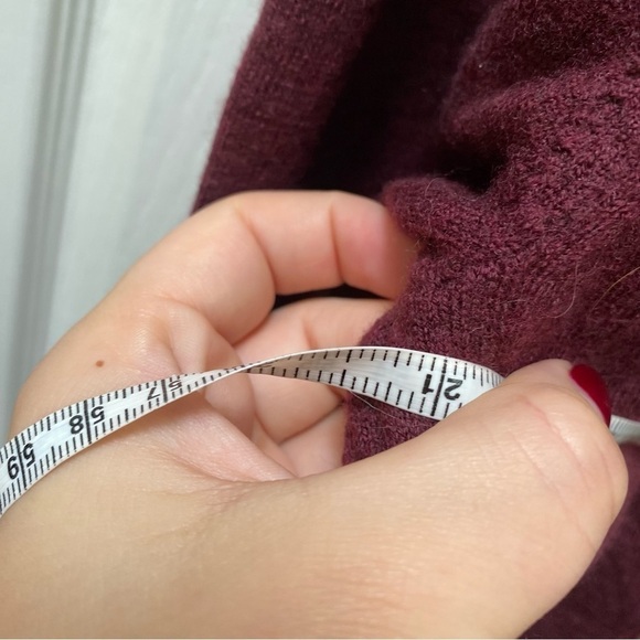 UNTUCKit belgaurdo maroon red merino wool pull over zip sweater - Picture 4 of 7